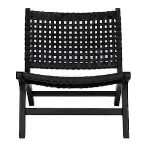 Luna Black Leather Accent Chair