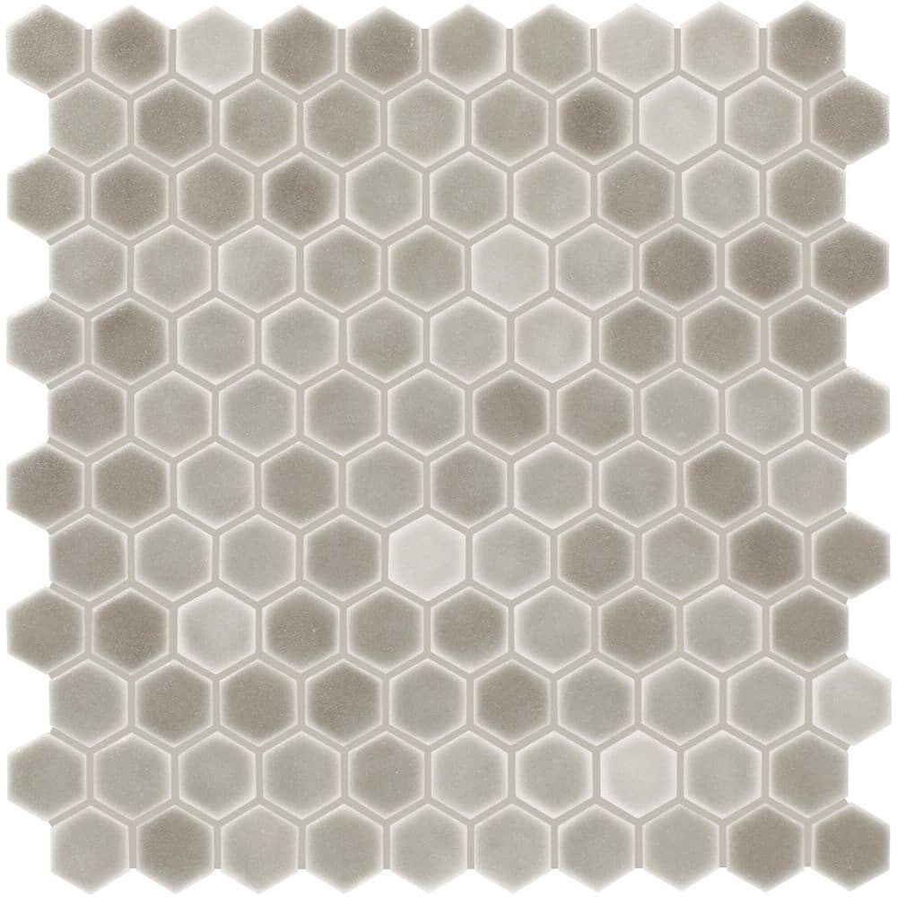 Uptown Glass Frost Moka 11 in. x 12 in. Matte Glass Hexagon Mosaic Tile (16.92 sq. ft. /case) price history on PriceWatchPro