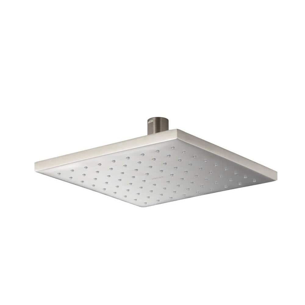 Vibrant Brushed Nickel Square Ceiling Mounted Rain Showerhead
