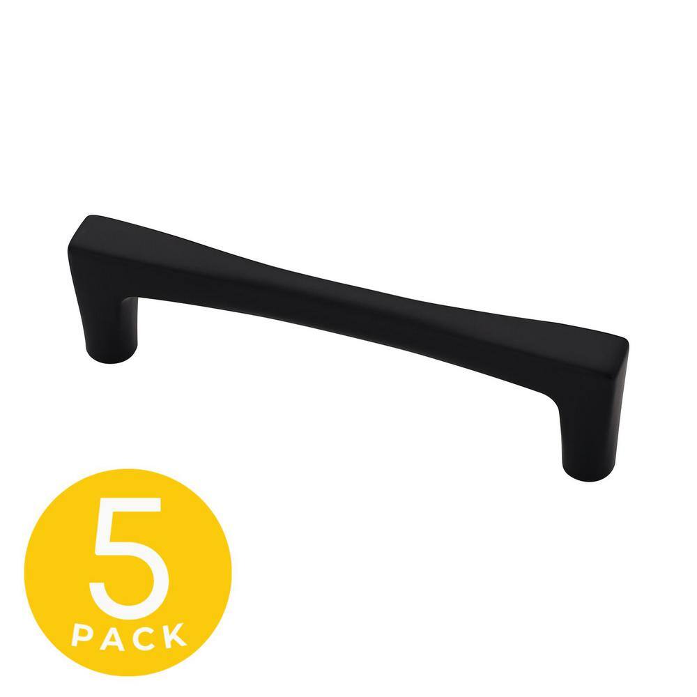 Comet Series 3-3/4 in. (96 mm) Center-to-Center Modern Black Cabinet Handle/Pull (5-Pack) price history on PriceWatchPro