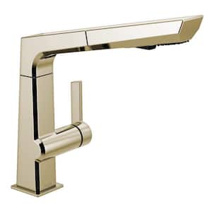 Pivotal Single-Handle Pull-Out Sprayer Kitchen Faucet in Polished Nickel