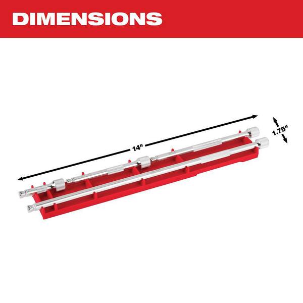 Milwaukee 1/4 in. Drive Wobble Extension Set (4-Piece) 48-22-9350