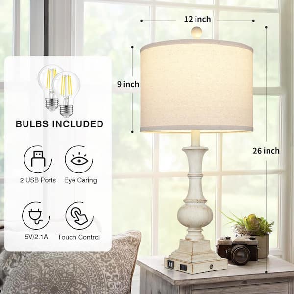 Farmhouse style 2024 bedroom lamps