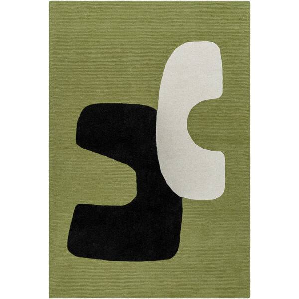 2 ft. x 3 ft. Green/Black Rossi JWRS-2303 Handmade Area Rug