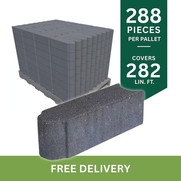 STONE EDGE ストーン・エッジ IN DISGUISE Oldcastle Edgestone 11.75 in. x 3 in. x 4 in. Charcoal Concrete