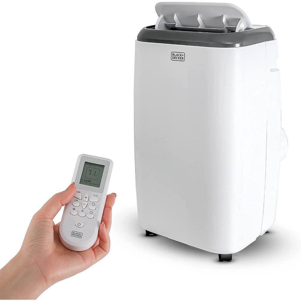 BLACK+DECKER 8,500 BTU Portable Air Conditioner with Remote Control, White