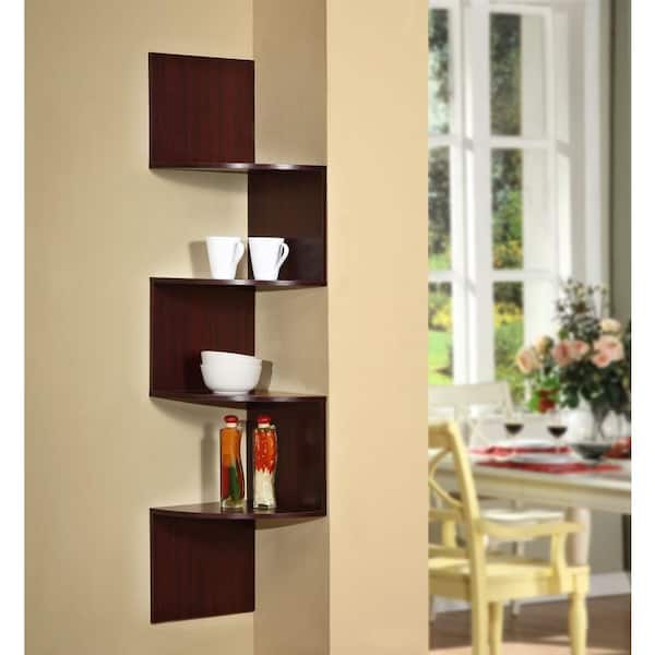 4D Concepts Hanging Wall Corner Shelf Storage