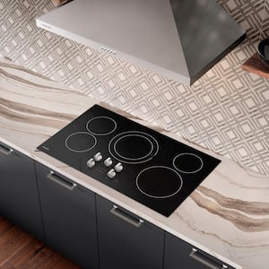 36 in. Radiant Electric Cooktop in Black with 5-Elements