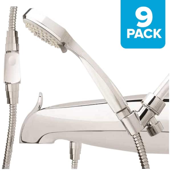 Evolve Technologies ShowerStart TSV Express 1-Spray with 1.25 GPM 3.25in. Wall Mount Shower Head with Auto Diverting Spout in Chrome 9-Pack