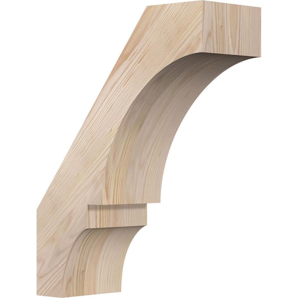 Ekena Millwork 5 1/2"W x 14"D x 18"H Balboa Smooth Knee Brace, Douglas Fir