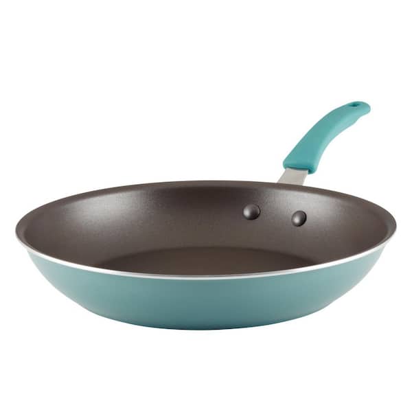 Rachael Ray Cook + Create 12 .5 in. Aluminum Nonstick Frying Pan in Agave Blue