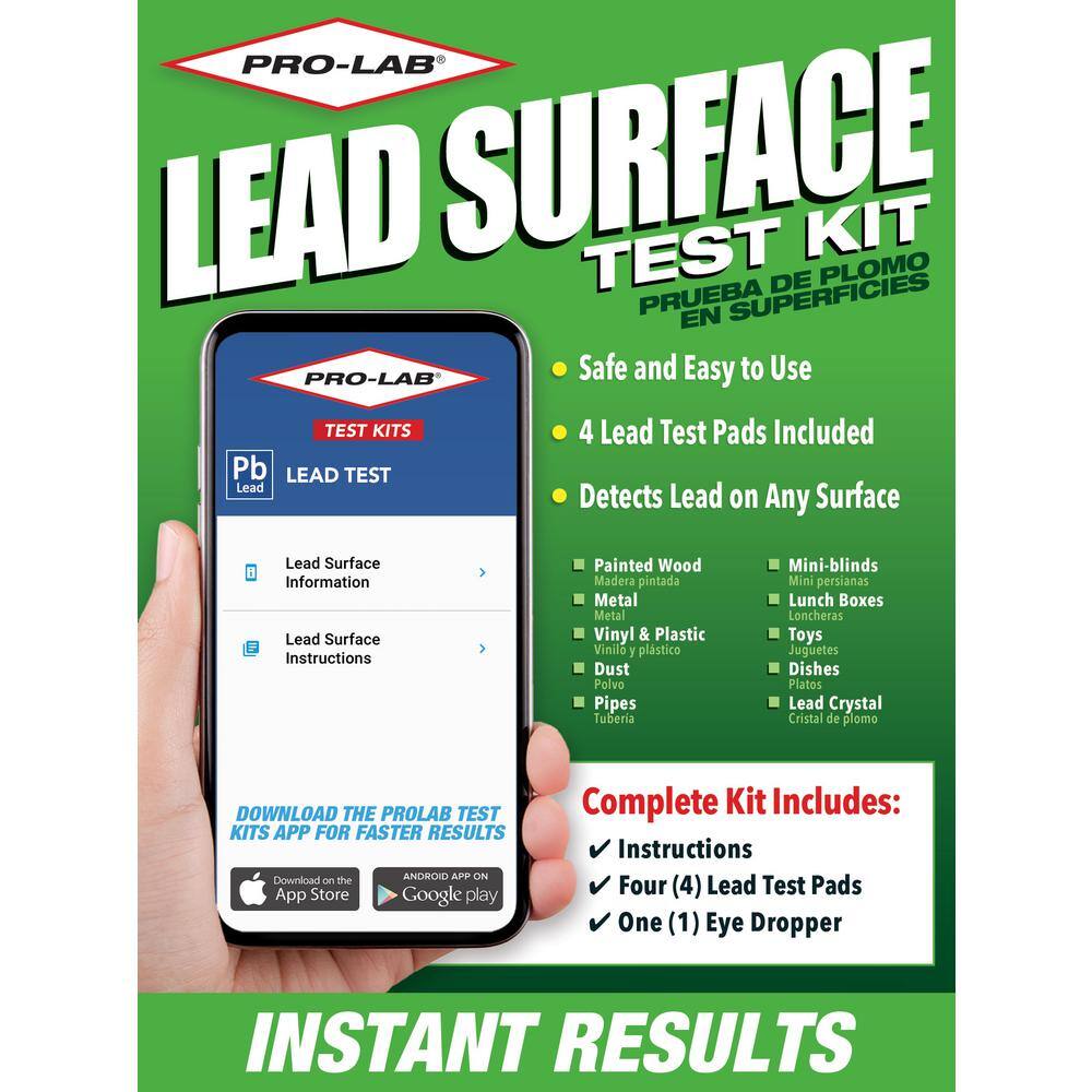 First Alert Lead Test Kit Includes 4 Tests for Water Soil Surfaces Toys Paint 