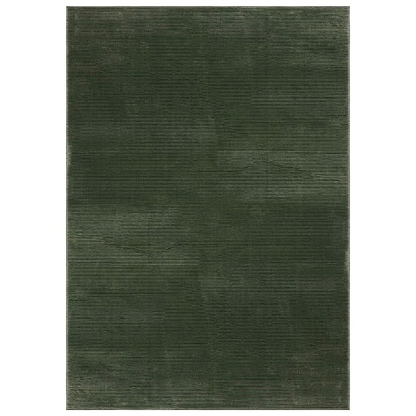 Revive 5 ft. x 8 ft. Green Solid Color Area Rug