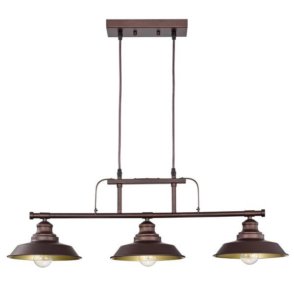 Tatahance 3-Light Oil Rubbed Bronze Pendant Design Pendant Light with Metal Shade