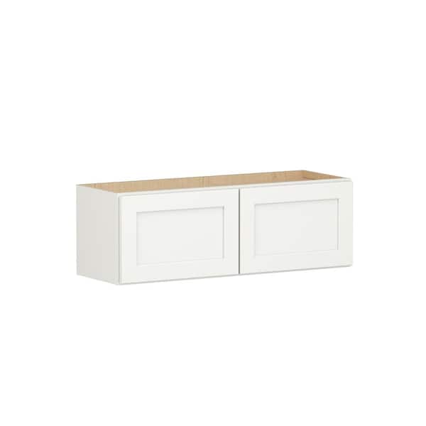 SIMPLY WOODMARK PRO Shaker Full Overlay 36 in. W. x 12 in. D x 12 in. H Plywood Assembled Wall Kitchen Cabinet in Linen White