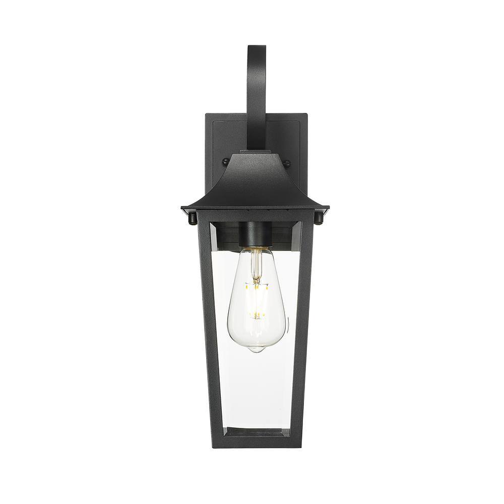 Gannon Black Dimmable Outdoor Wall Lantern
