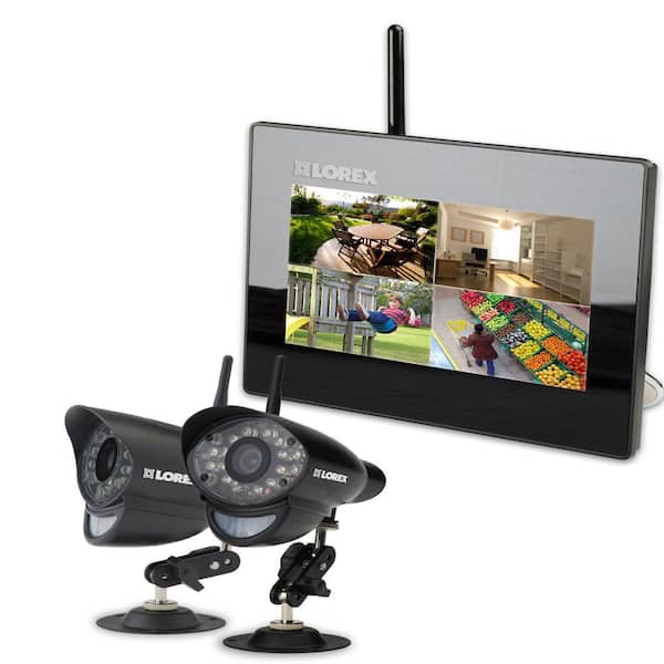 Lorex 4 CH 2GB SD Card Wireless Surveillance System with (2) 420 TVL Cameras with 7 in. Monitor and Remote-DISCONTINUED