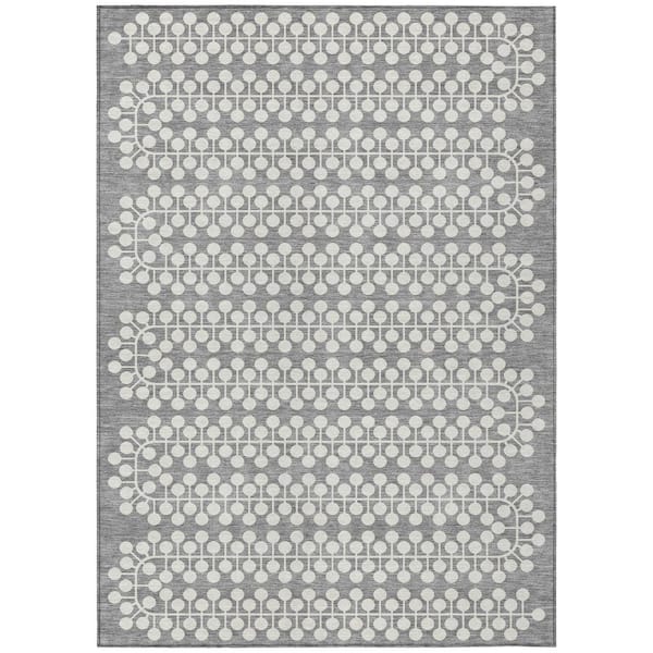 Addison Rugs Chantille Machine Washable Indoor/Outdoor Abstract ACN2247 Gray 5 ft. x 7 ft. 6 in. Area Rug
