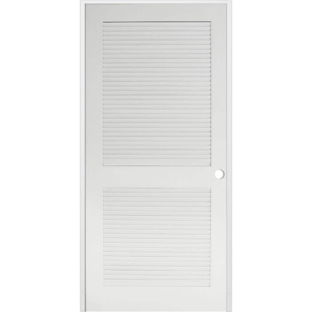 36 in. x 80 in. Primed MDF 2 Panel Left Hand Prehung Interior Louver Door price history on PriceWatchPro