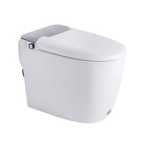 Elongated Non-Electric Bidet Toilet 1.0 GPF in White with Adjustable Bidet Spray, Foot Kick to Flush, Soft Close