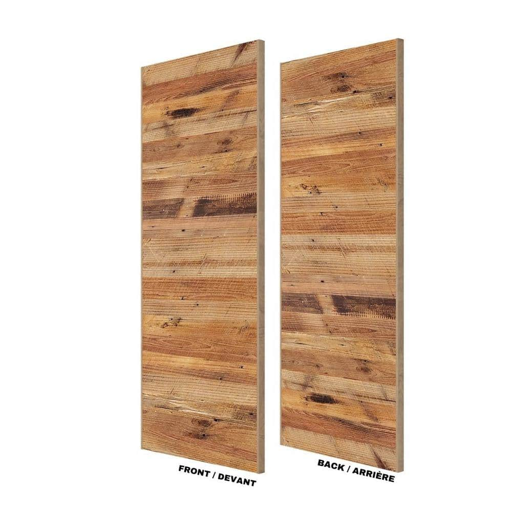 Urban Woodcraft 30 in. x 80 in. Horizontal Reclaimed Natural Wood ...