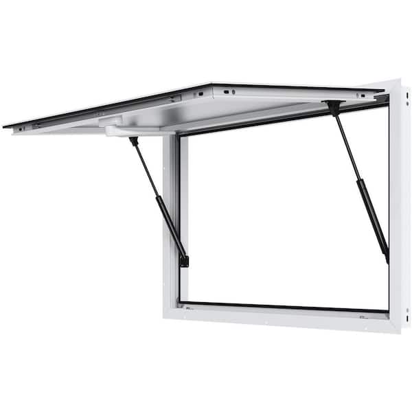 36 x 24in. Food Truck Service Window, Aluminum Alloy, Awning Door with Drag Hook for Concession Trailers & Food Trucks