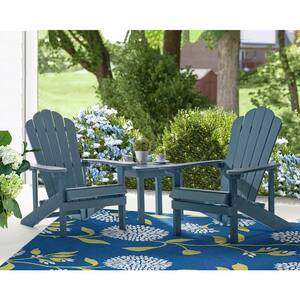 Blue Reclining Platic Adirondack Chair