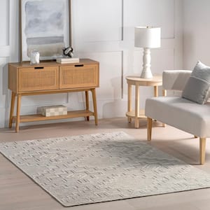 Alani Textured Moroccan Beige 7 ft. 10 in. x 10 ft. Area Rug
