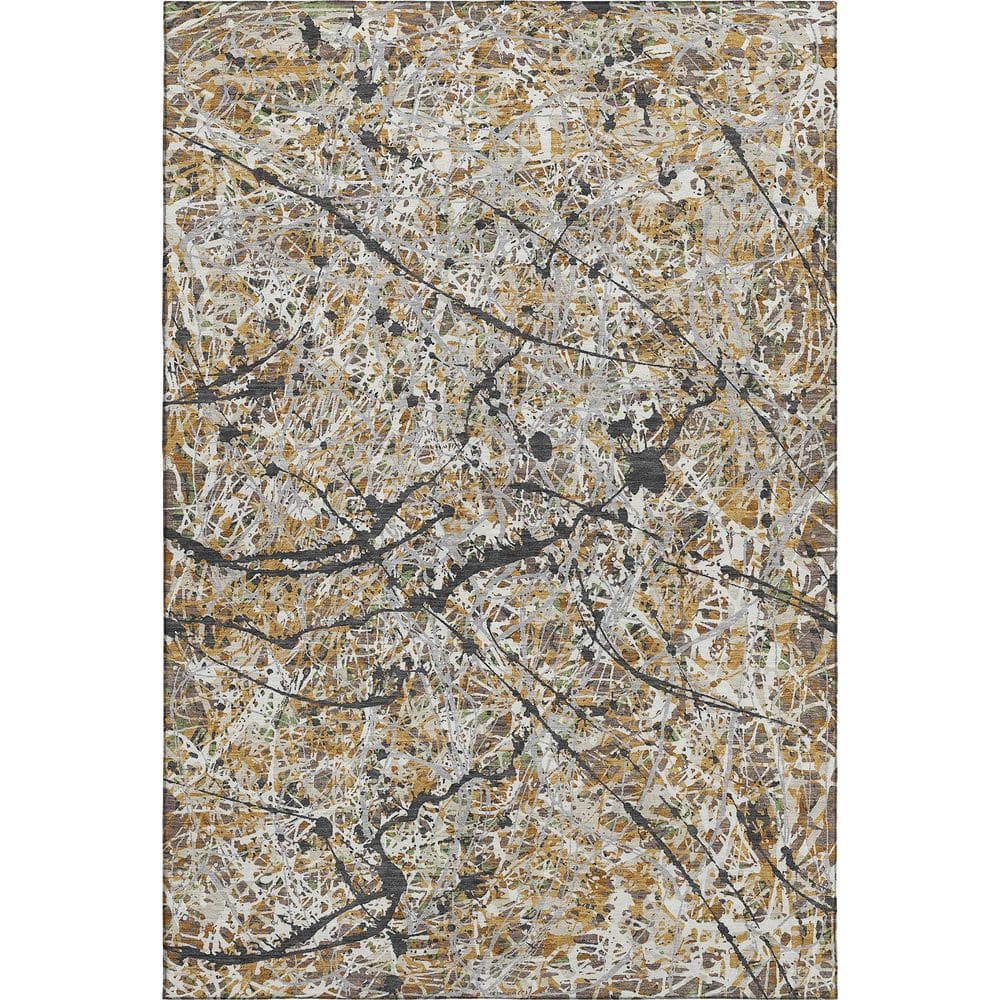 Mayfield Premium Machine Washable Abstract AMF2389 Beige 8 ft. x 10 ft. Area Rug price history on PriceWatchPro