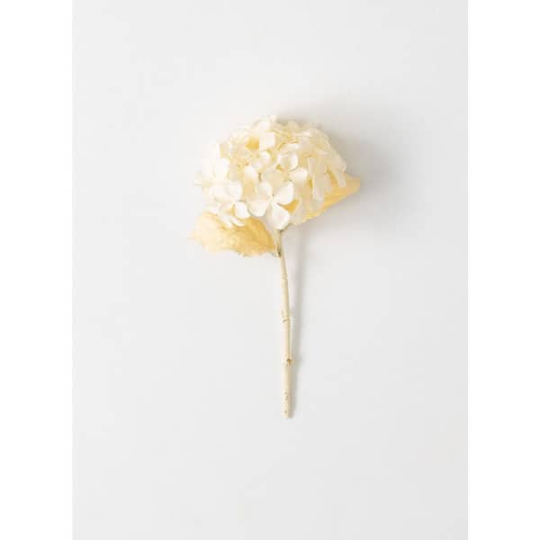 SULLIVANS 10.5 in. Cream Artificial Hydrangea Stem