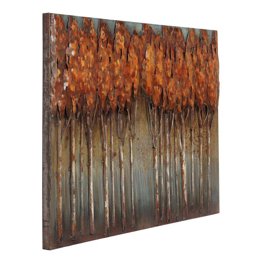 Sunset Ground Mixed Media Iron Hand Painted Wall Art, 30" x 40"