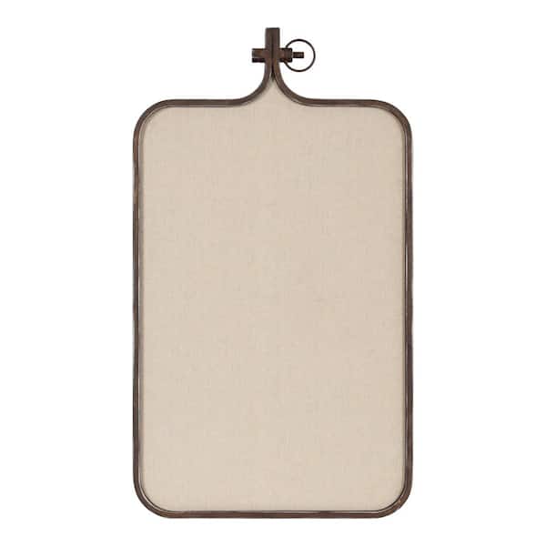 Kate and Laurel Yitro 35 in. x 20 in. Bronze Metal Framed Fabric Pinboard Memo Board