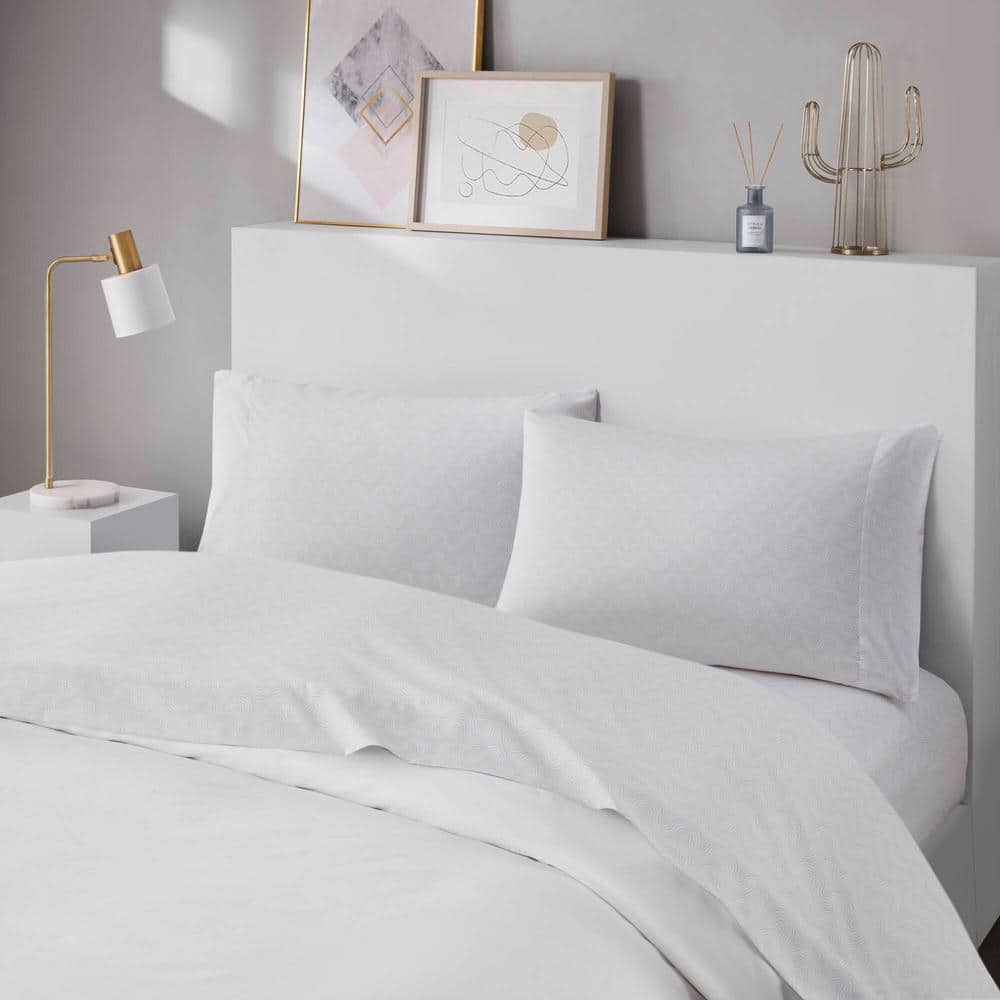 Beige Dotted Arches Queen Microfiber Sheet Set