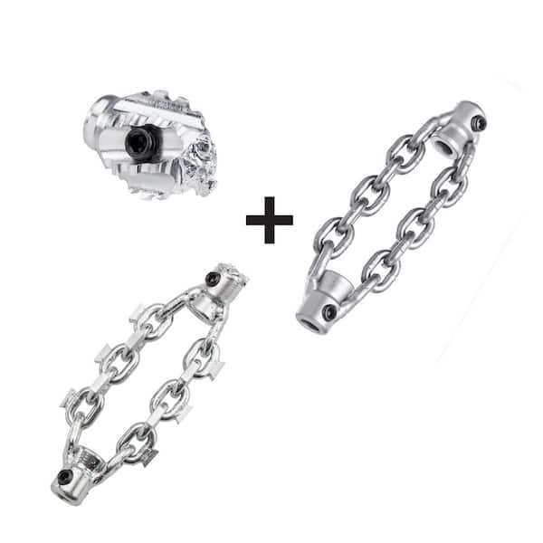 FlexShaft 2 in. Double Carbide Tipped Chain Knocker, 2 in. Double Smooth Chain Knocker and Penetrating Ball Head Bundle