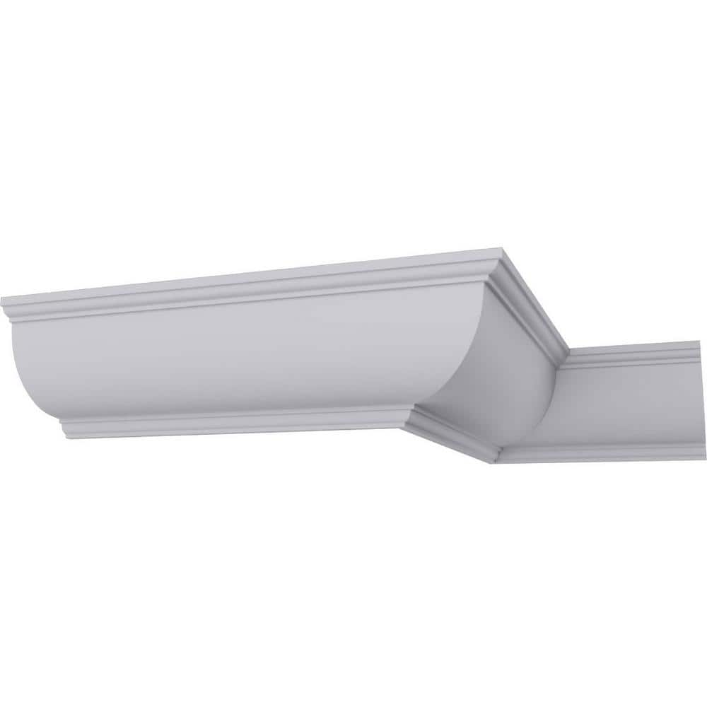 Primed White Polyurethane Geometric Crown Moulding Sample