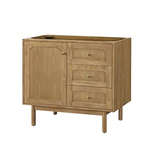 Laurent 35.9 in. W x 23.0 in. D x 33.0 in. H Single Bath Vanity Cabinet without Top in Light Natural Oak