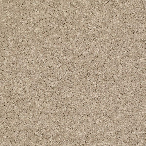 TrafficMaster Palmdale II - Gentle Breeze - Beige 31.2 oz. Polyester Texture Installed Carpet