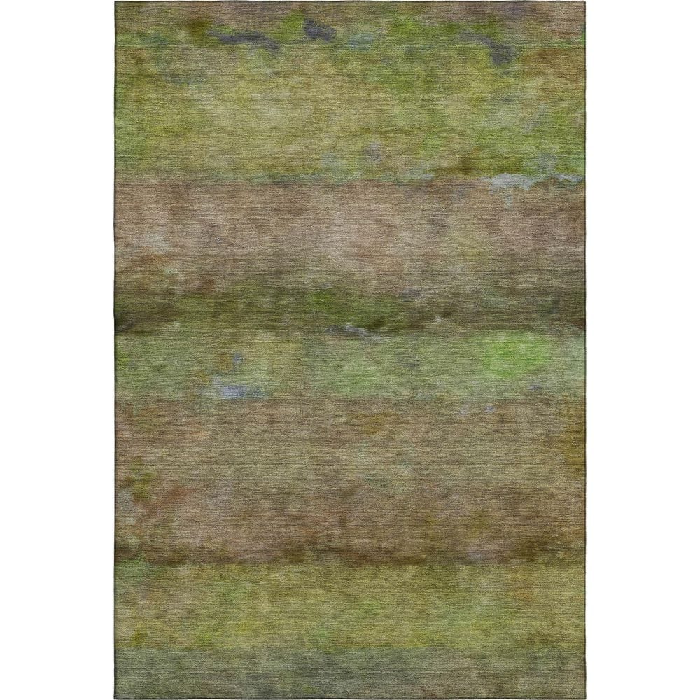 Mayfield Premium Machine Washable Abstract AMF2311 Olive 5 ft. x 7 ft. 6 in. Area Rug price history on PriceWatchPro