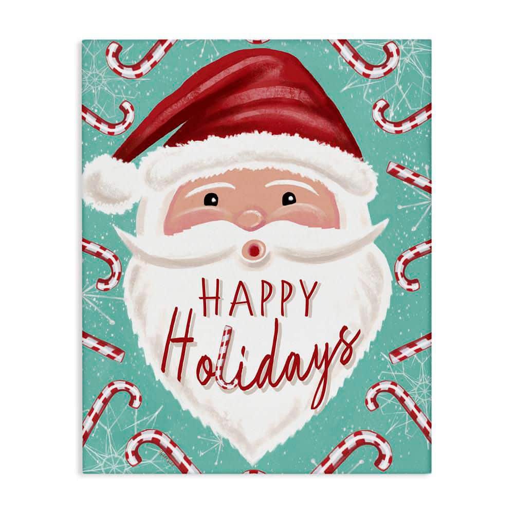 UPC 199235874163 product image for Jolly Santa and Candy Canes by Elizabeth Tyndall Unframed People Graphic Art Pri | upcitemdb.com