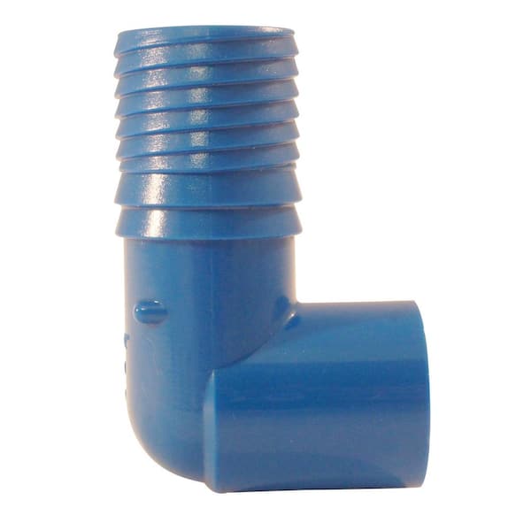 Apollo 1 in. x 1/2 in. Barb Insert Blue Twister Polypropylene 90-Degree x FPT Elbow Fitting