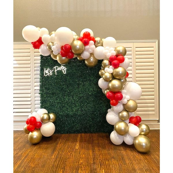 LHY 4 - Pieces Artificial Boxwood Panel UV Stable Faux Topiary Hedge Backdrop Grass Wall Indoor Outdoor Decor 20 in. x