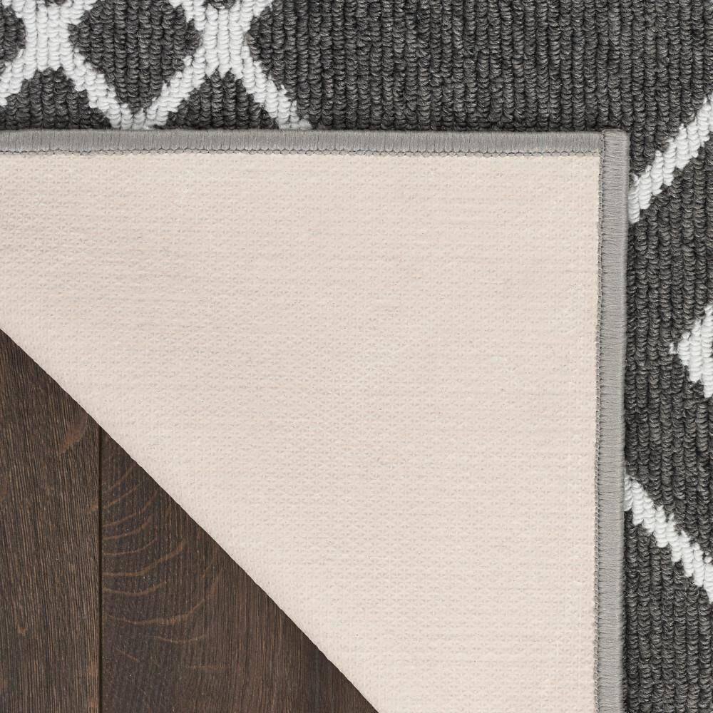 Charcoal Geometric Power-Loomed Synthetic Rug 8' x 10'