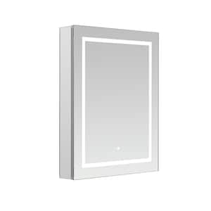 Royale BasicV2 24 in. x 30 in. Recessed or Surface Mount Medicine Cabinet with Single Door, LED Light, Right Hinge