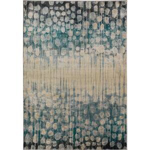 Serene 5 Abstract Patches Pewter 9 ft. 6 in. x 13 ft. 2 in. Area Rug