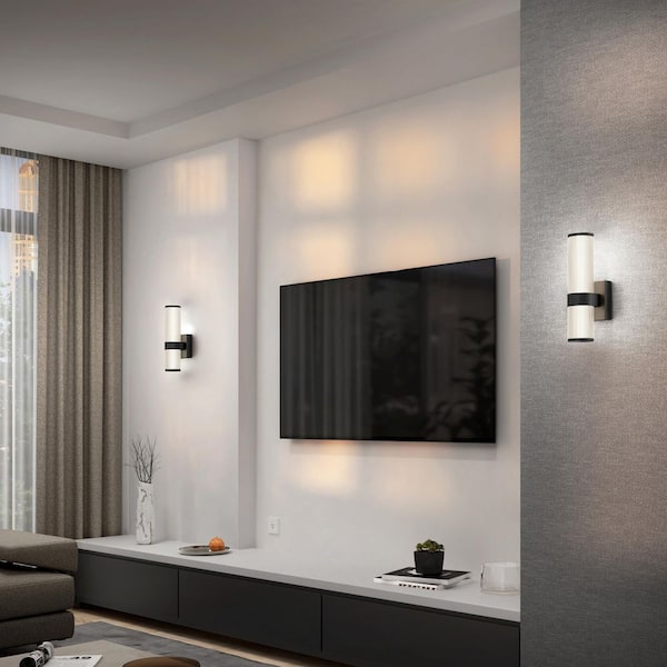 Mirado 5 in. 5CCT 1-Light Matte Black Integrated LED Sconce Wall Light