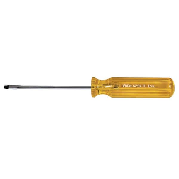 Klein Tools 1/8 in. Cabinet-Tip Flat Head Screwdriver with 3 in. Round Shank
