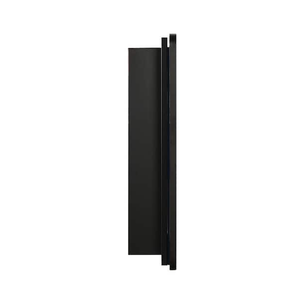 Black 24 in W x 30 in. H Farmhose Rectangle Iron Framed Mirror Wall Mirror Vanity Mirror