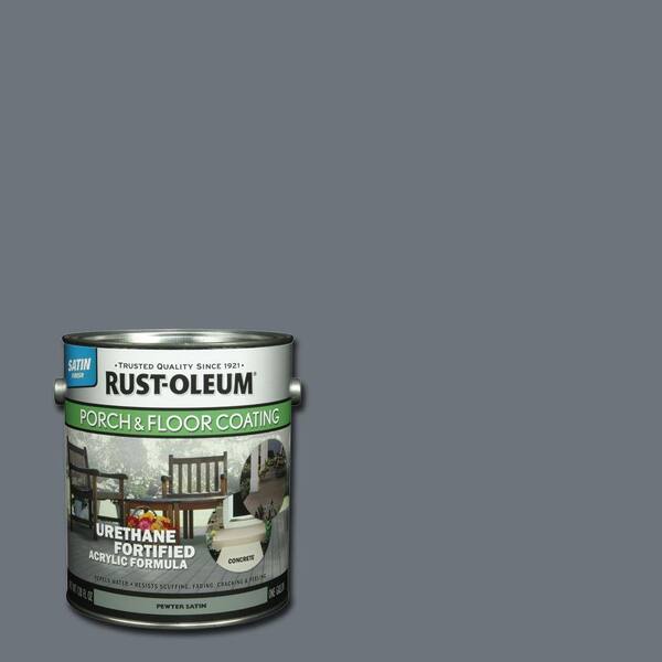 Rust-Oleum Porch and Floor 1- gal. Pewter Satin Exterior Solid Stain (Case of 2)