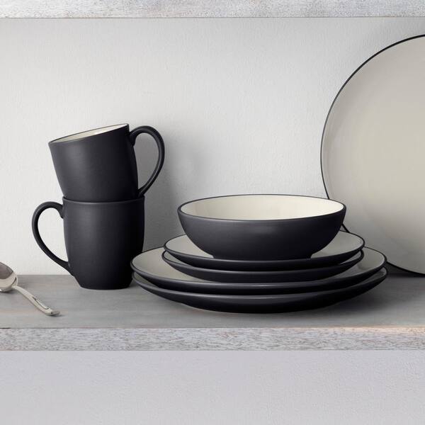 Noritake Colorwave Graphite 16-Piece Coupe (Black) Stoneware