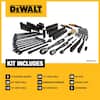 DEWALT 184-piece Polished Black Chrome Mechanics Tool Set